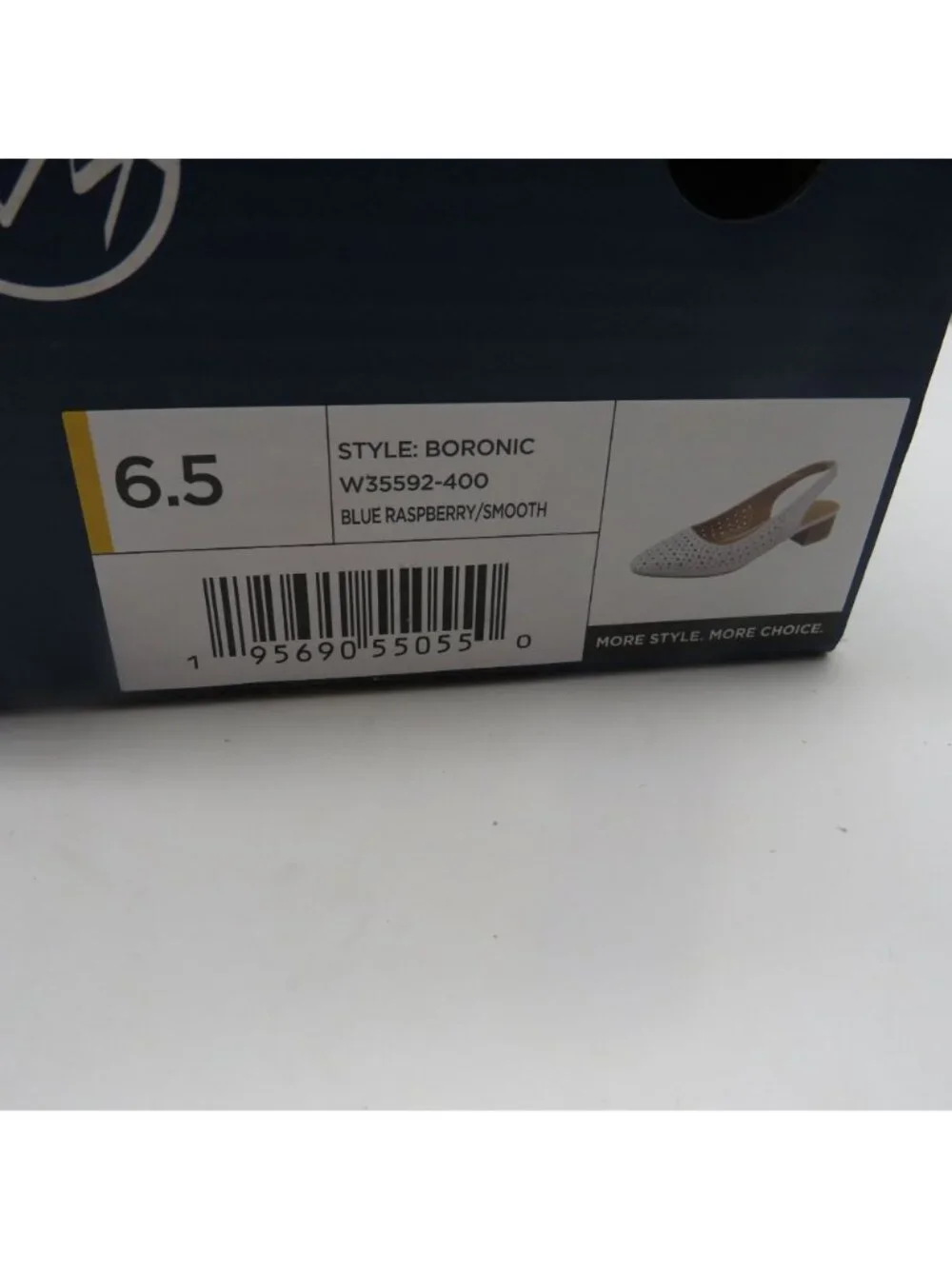 White Mountain Slingback Perforated Heels Blue Raspberry Women 6.5 NEW